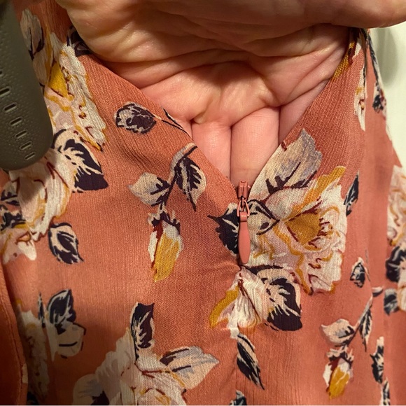 Miami Pink & Multicolored Floral Ruffled Layered Sleeveless Summer Dress - Picture 6 of 7